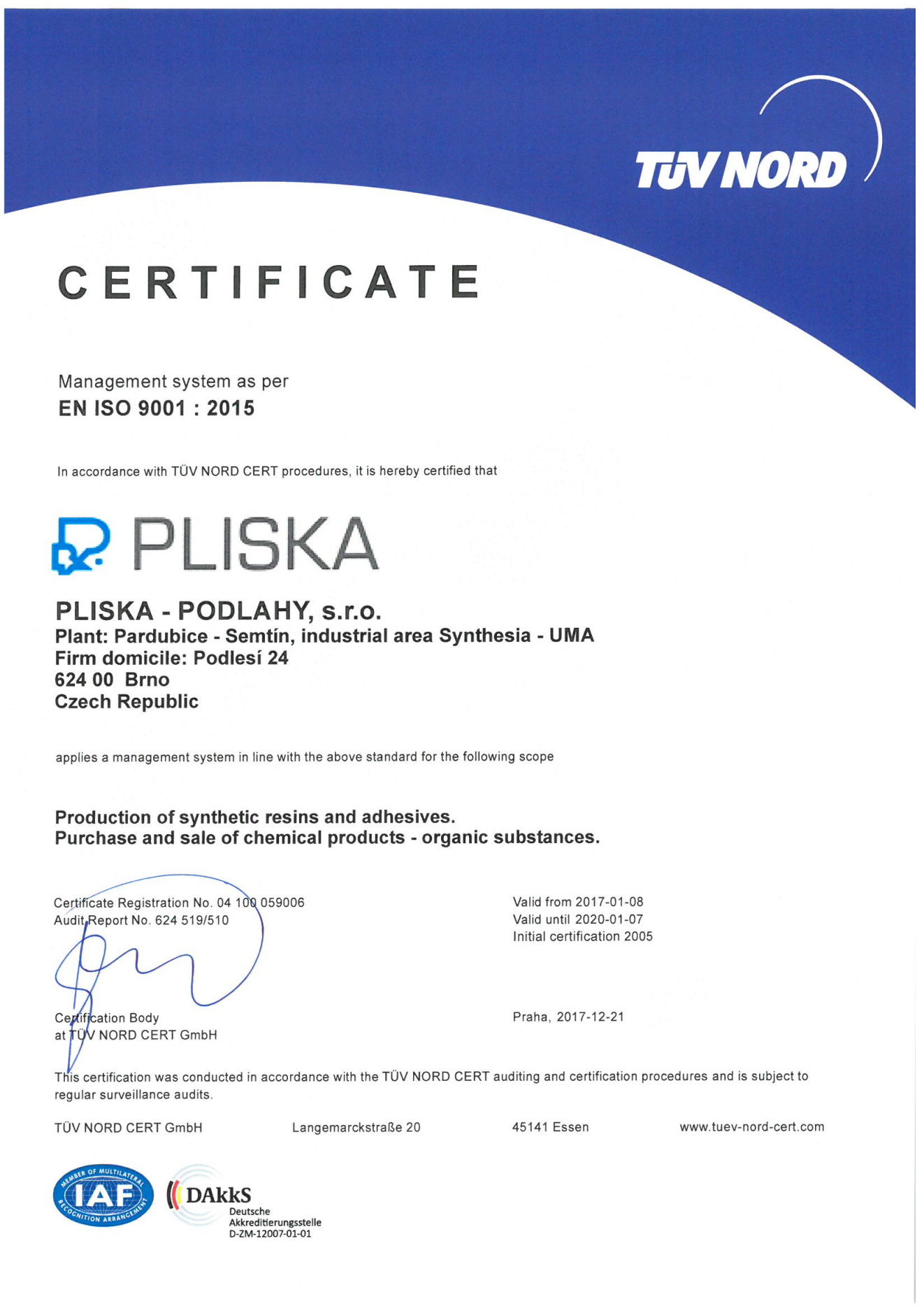 ISO 9001, pliska